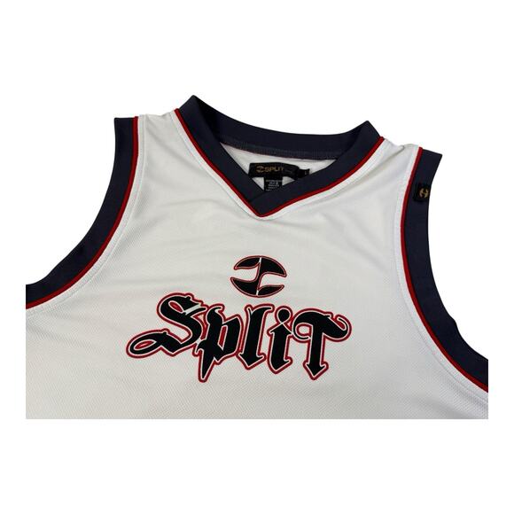 Y2K Vintage Jersey Tank Shirt Large Split Cyber Skater Grunge Basketball Street - Picture 1 of 11
